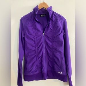 Fila purple athletic zip up